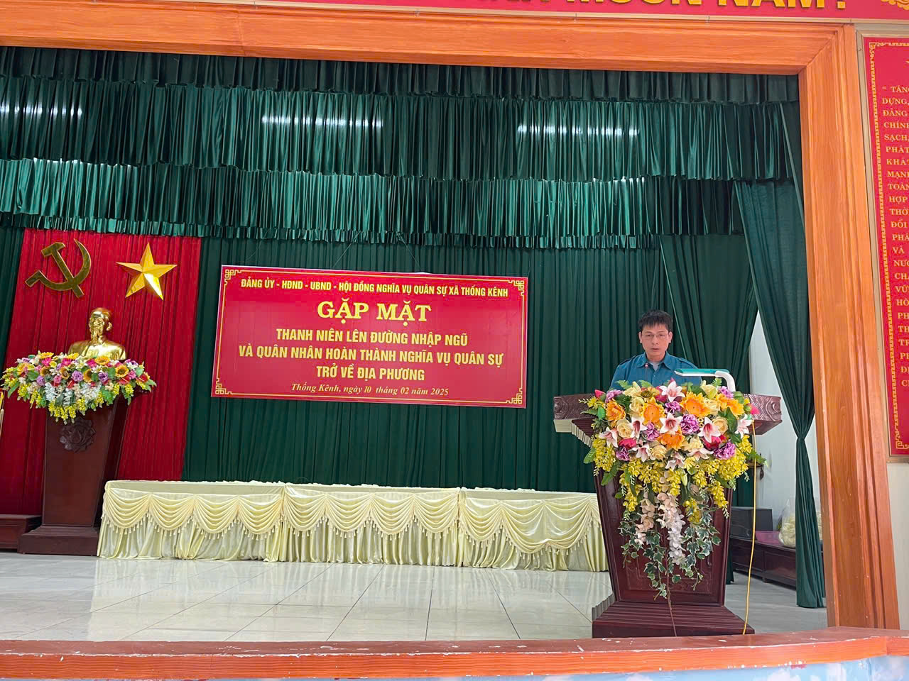 Hội đồng nghĩa vụ quân sự xã Thống Kênh tổ chức gặp mặt thanh niên lên đường nhập ngũ và quân nhân xuất ngũ trở về địa phương